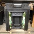 Edwardian combination tiled fireplace